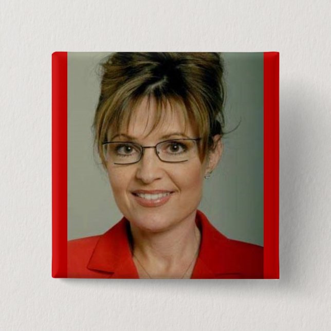 Badge Carré 5 Cm Pin de talent : Sarah Palin (Devant)