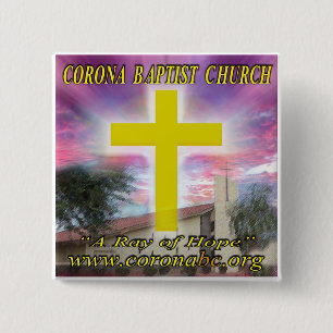 Badge Carré 5 Cm Pin d'église de Batist de couronne