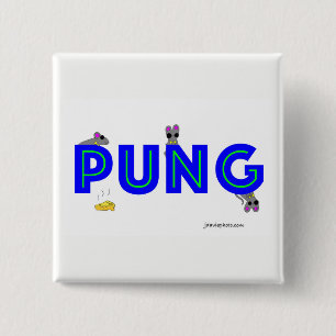 Badge Carré 5 Cm Pin d'heure-milliampère Jongg Pung