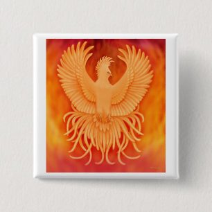 Badge Carré 5 Cm Pin en hausse de Phoenix