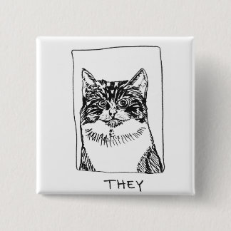 Badge Carré 5 Cm pin Pronoun