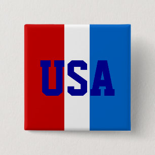 Badge Carré 5 Cm Pin USA