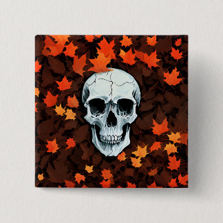 Badge Carré 5 Cm Pince Halloween