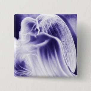 Badge Carré 5 Cm Pinceau de mode Majestic Blue Angel