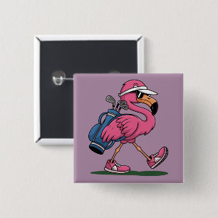 Badge Carré 5 Cm Ping Flamingo Lunettes de soleil de golf Amateur d