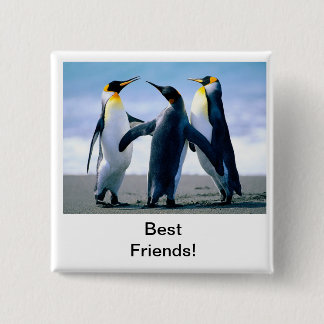 Badge Carré 5 Cm pingouin