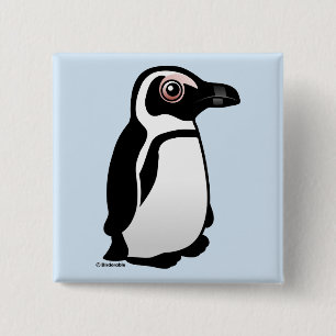 Badge Carré 5 Cm Pingouin africain
