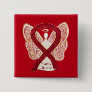 Badge Carré 5 Cm Pins à ruban de sensibilisation à l'angle de myélo