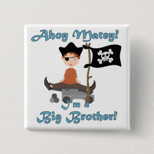 Badge Carré 5 Cm Pirate Big Brother