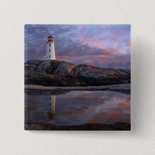 Badge Carré 5 Cm Piscine de marée par le phare