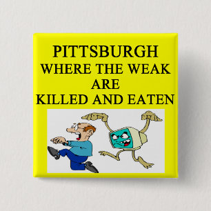BADGE CARRÉ 5 CM PITTSBURGH