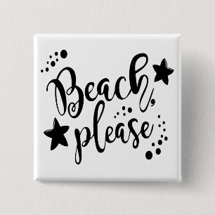 Badge Carré 5 Cm Plage