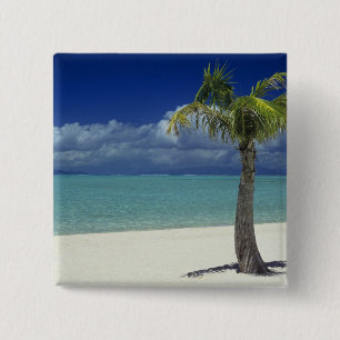 Badge Carré 5 Cm Plage de Matira sur l'île de Bora Bora, 2