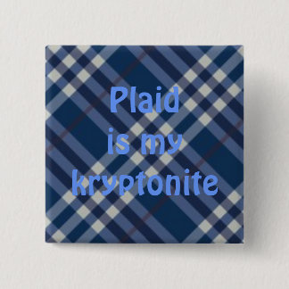 Badge Carré 5 Cm plaid03, plaid est mykryptonite