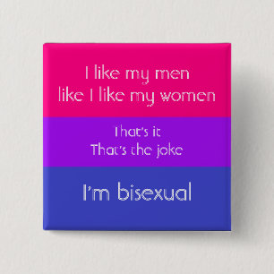 Badge Carré 5 Cm Plaisanterie bisexuelle