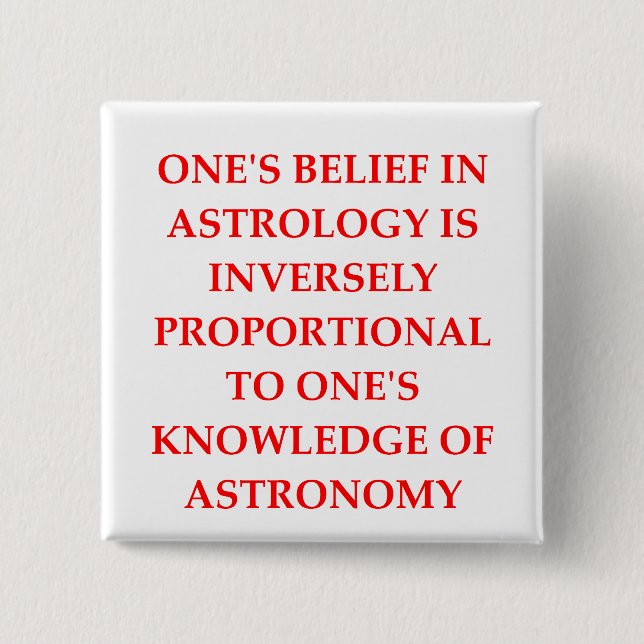 Badge Carré 5 Cm plaisanterie d'astrologie d'astronomie (Devant)