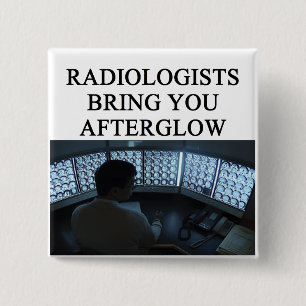 Badge Carré 5 Cm plaisanterie drôle de radiologie