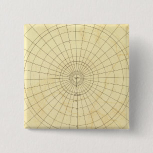 Badge Carré 5 Cm Plan de l'hémisphère Sud