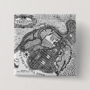 Badge Carré 5 Cm Plan de St Petersburg