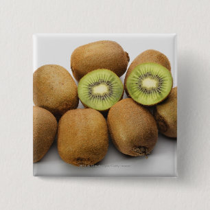 Badge Carré 5 Cm Plan rapproché des kiwis