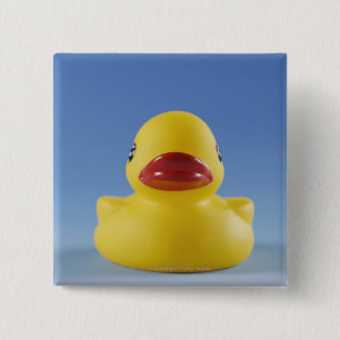 Badge Carré 5 Cm Plan rapproché d'un canard en caoutchouc