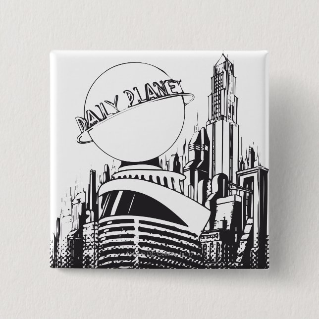 Badge Carré 5 Cm Planète quotidienne (Devant)