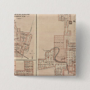 Badge Carré 5 Cm Plans de Monticello, Manchester, Missouri Valley