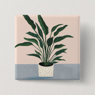 Badge Carré 5 Cm Plante d'intérieur