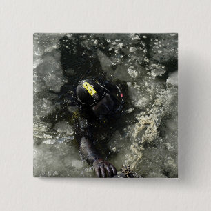 Badge Carré 5 Cm Plongeur de marine des USA