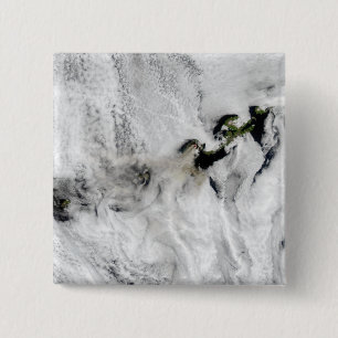 Badge Carré 5 Cm Plume du volcan Okmok, îles Aléoutiennes 2