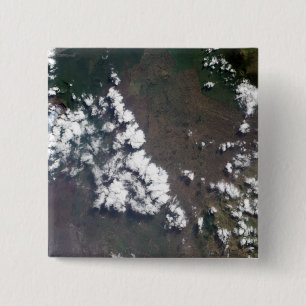 Badge Carré 5 Cm Plume monte du volcan Nyiragongo en RDC