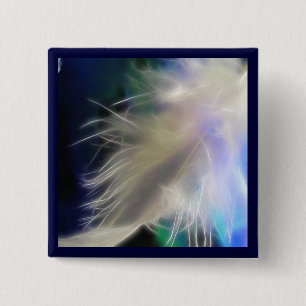 Badge Carré 5 Cm Plumes d'ange !