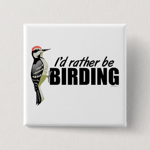 Badge Carré 5 Cm Plutôt faire l'oiseau