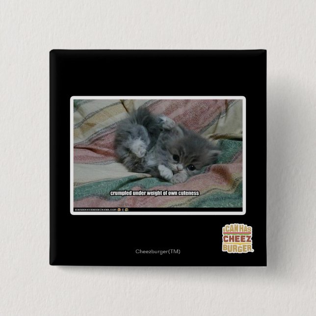 Badge Carré 5 Cm Poids de propre gentillesse (Devant)