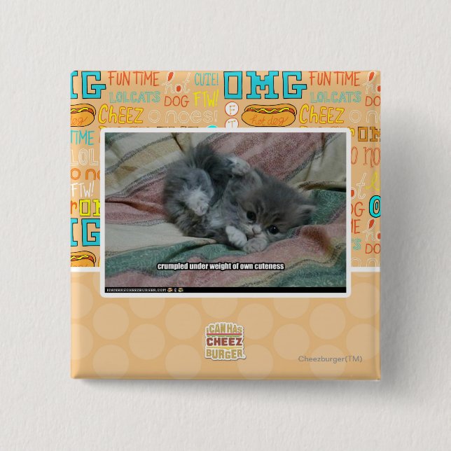 Badge Carré 5 Cm Poids de propre gentillesse (Devant)