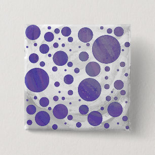 Badge Carré 5 Cm Pointe Polka Smear Blueberry