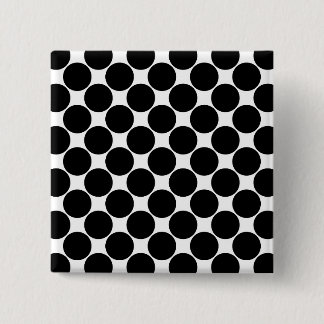 Badge Carré 5 Cm Pois noirs et blancs 2.