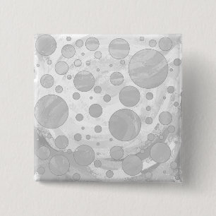 Badge Carré 5 Cm Pois Rainy Sky Grey