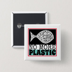 Badge Carré 5 Cm Poisson en plastique, changement climatique
