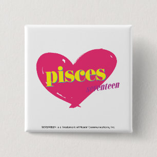 Badge Carré 5 Cm Poissons
