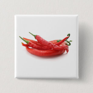 Badge Carré 5 Cm poivrons de piment