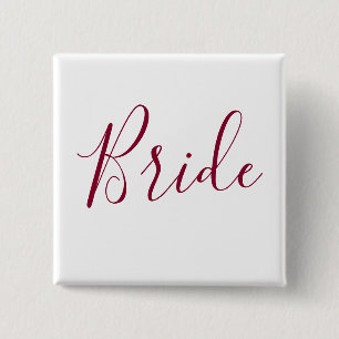Badge Carré 5 Cm Police Bride Bourgogne