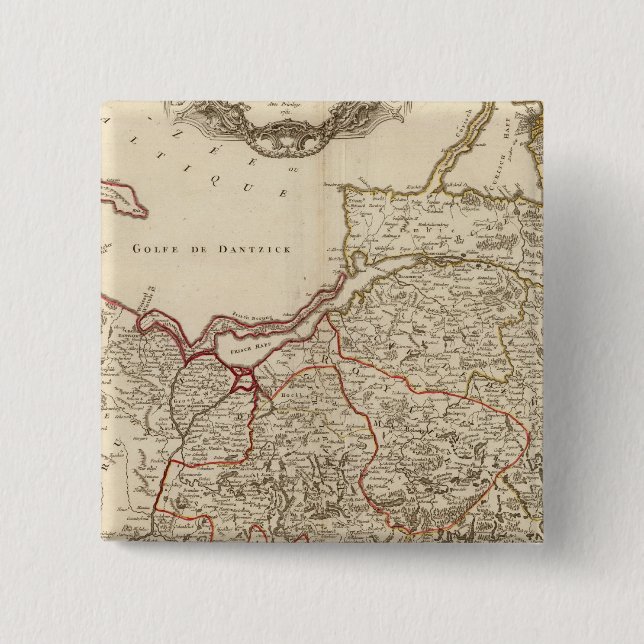 Badge Carré 5 Cm Pologne 3 (Devant)