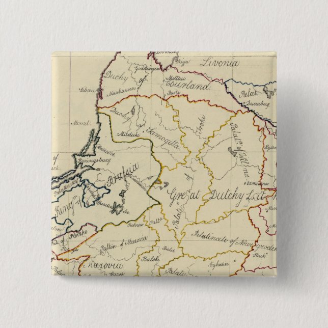 Badge Carré 5 Cm Pologne 4 (Devant)