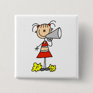 Badge Carré 5 Cm Pom-pom girl avec des T-shirts et des cadeaux de