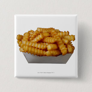 Badge Carré 5 Cm Pommes frites dentelées