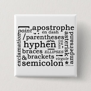 Badge Carré 5 Cm Ponctuation