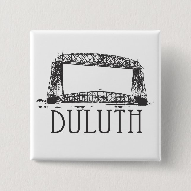 Badge Carré 5 Cm Pont aérien de Duluth (Devant)