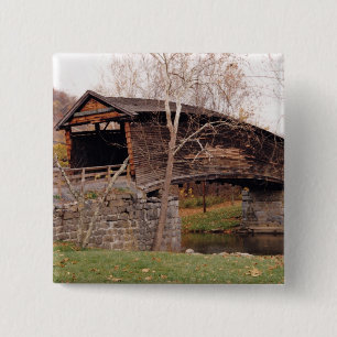 Badge Carré 5 Cm Pont couvert