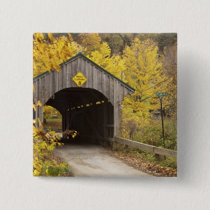 Badge Carré 5 Cm Pont couvert, Vermont, États-Unis 2